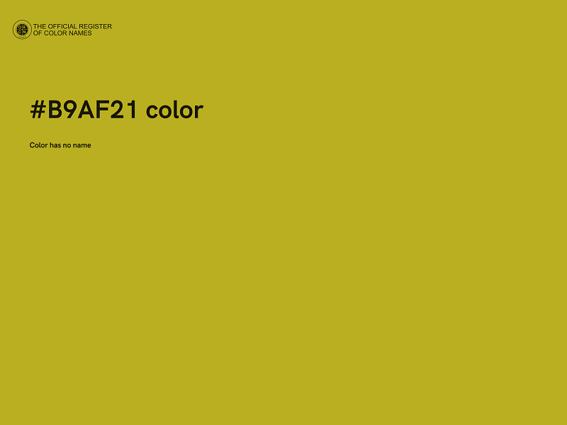 #B9AF21 color image