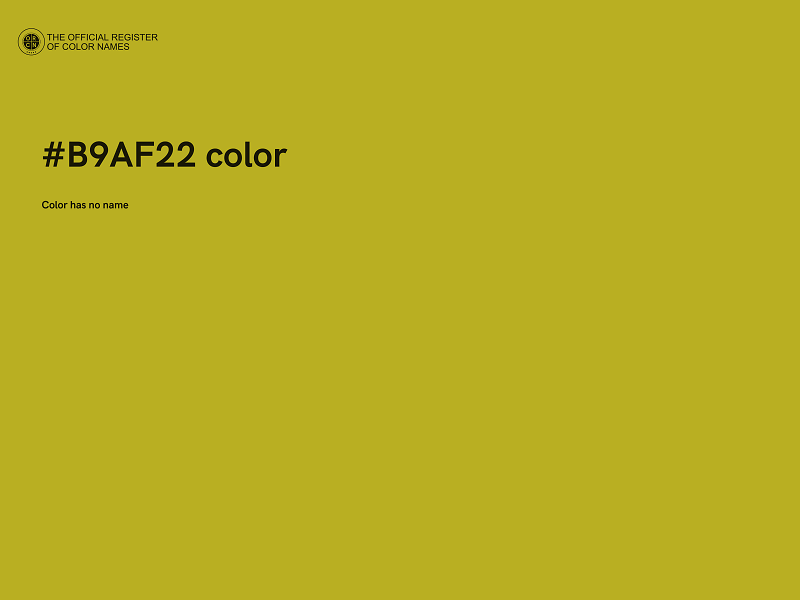 #B9AF22 color image