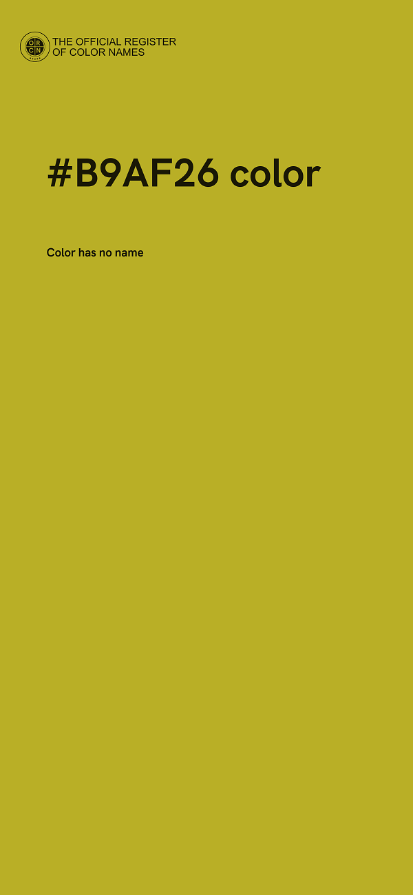 #B9AF26 color image