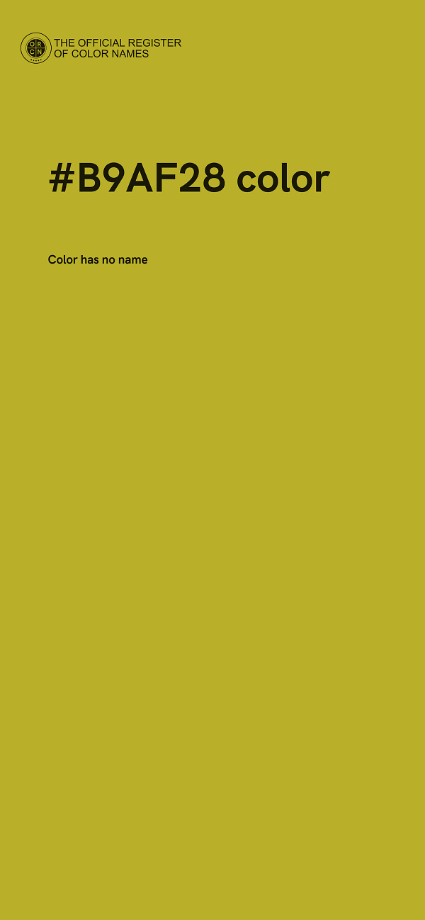 #B9AF28 color image