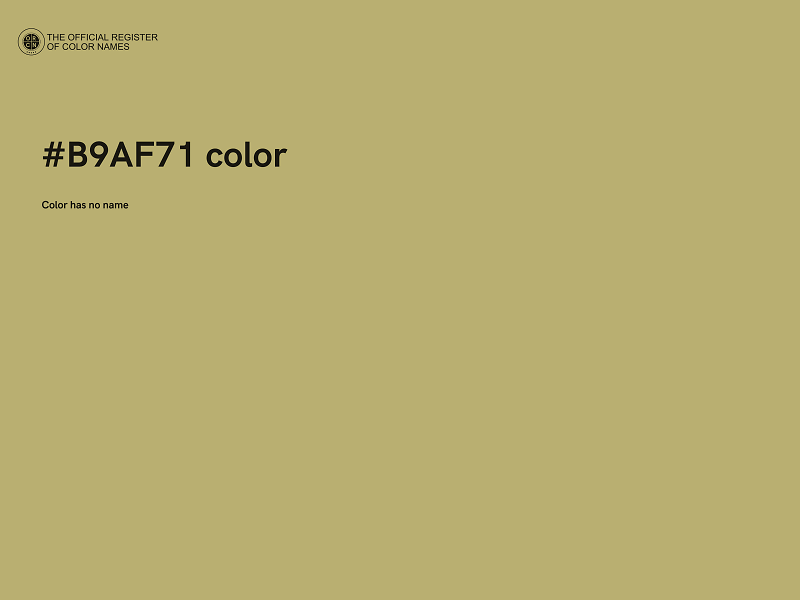 #B9AF71 color image