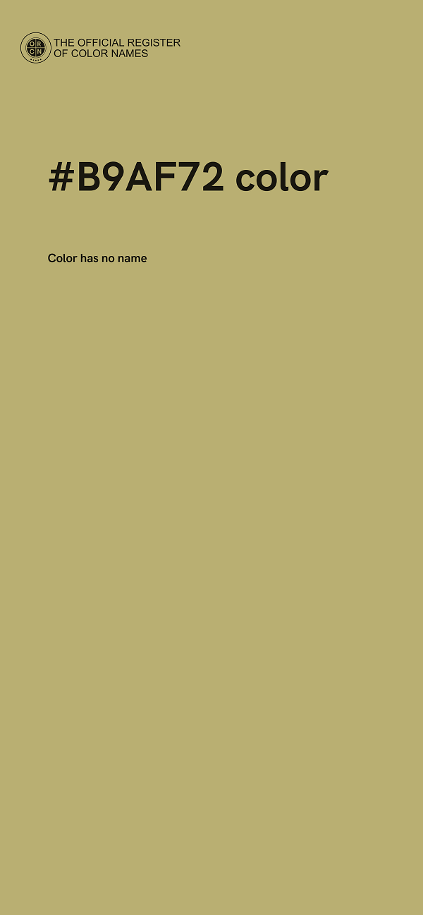 #B9AF72 color image