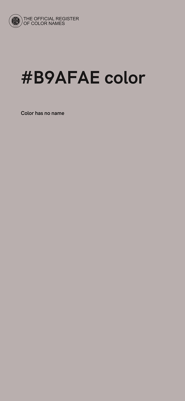 #B9AFAE color image
