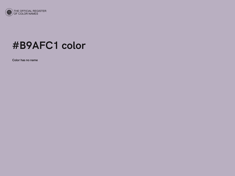 #B9AFC1 color image