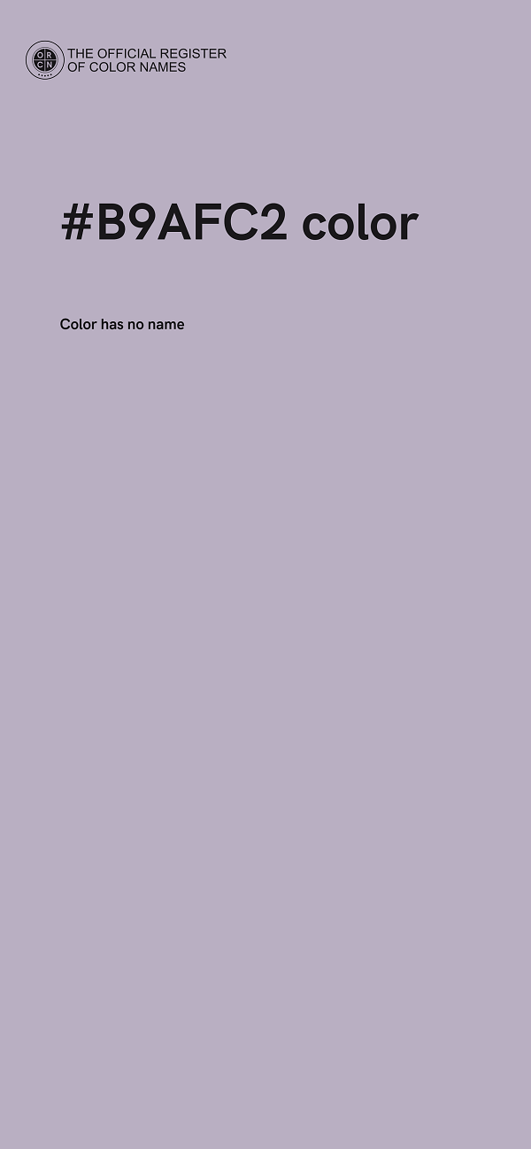 #B9AFC2 color image