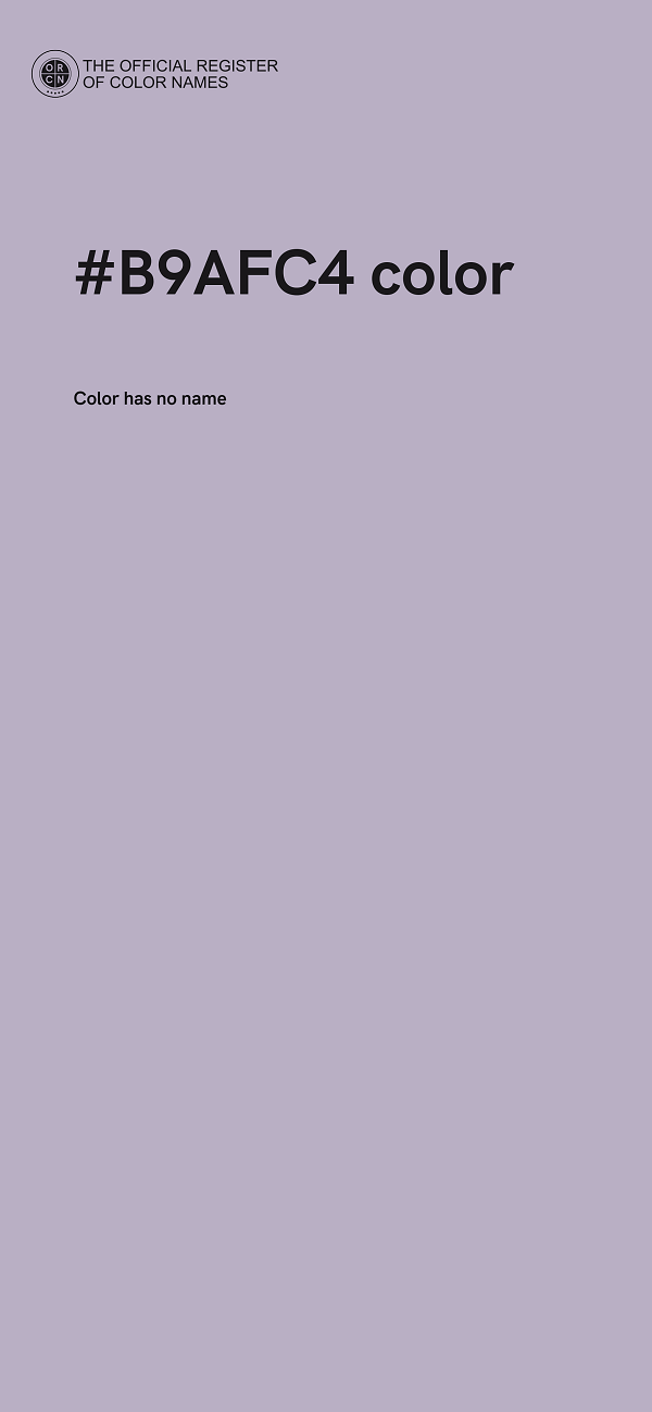 #B9AFC4 color image