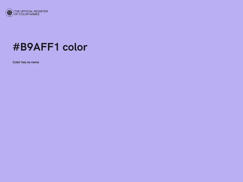 #B9AFF1 color image