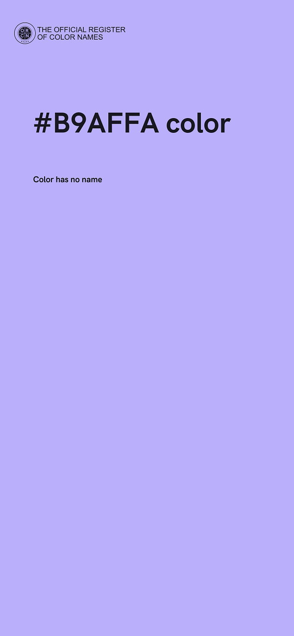 #B9AFFA color image