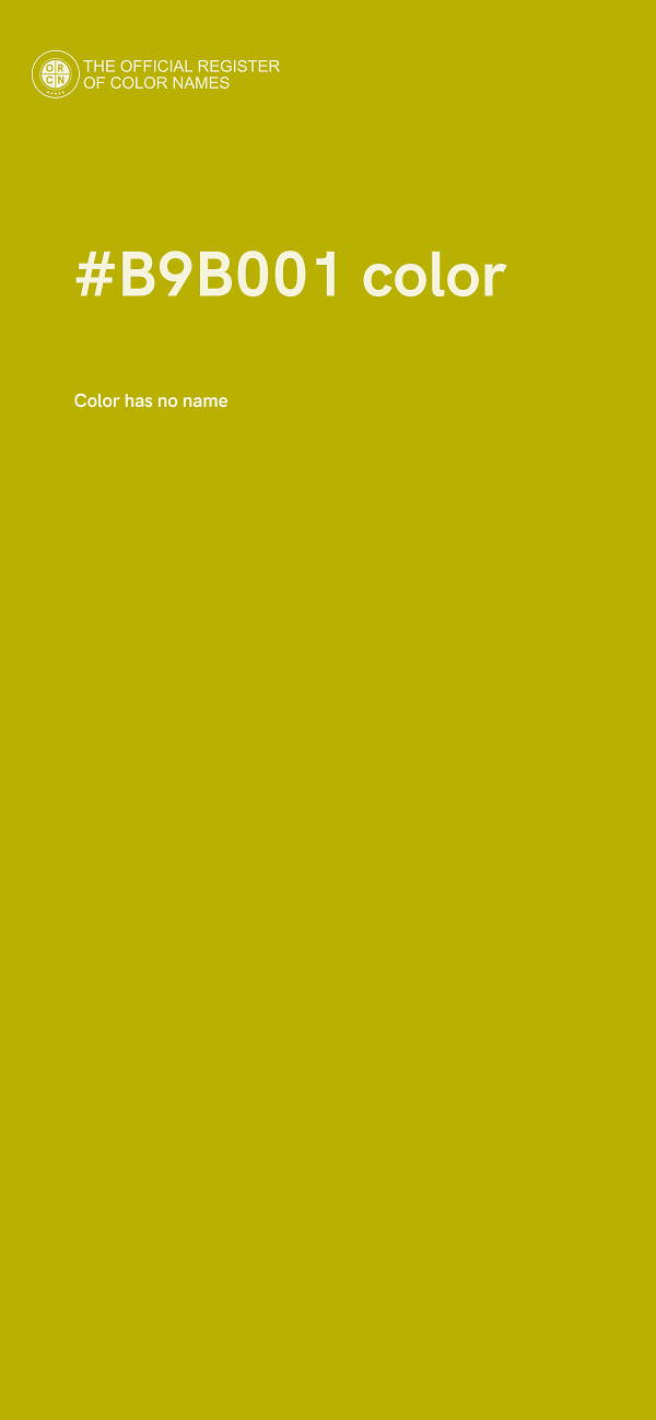 #B9B001 color image