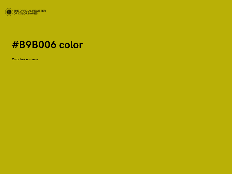 #B9B006 color image