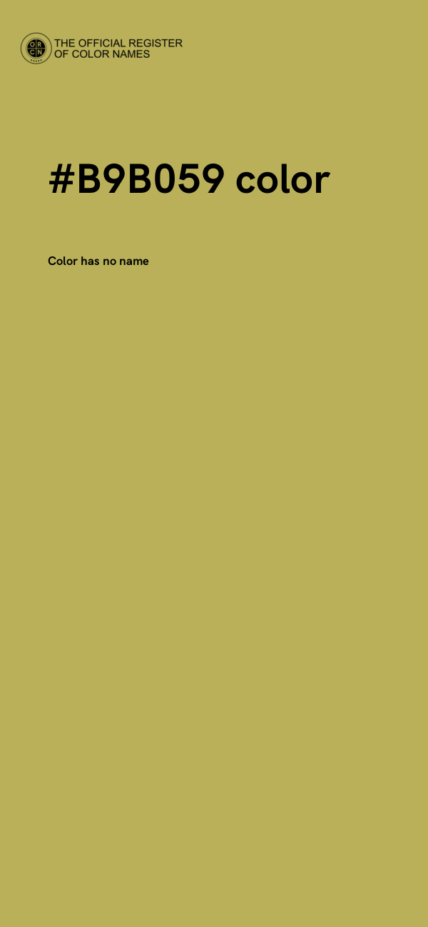 #B9B059 color image