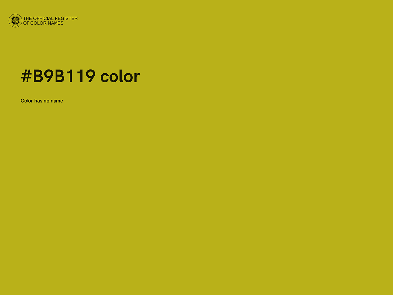 #B9B119 color image