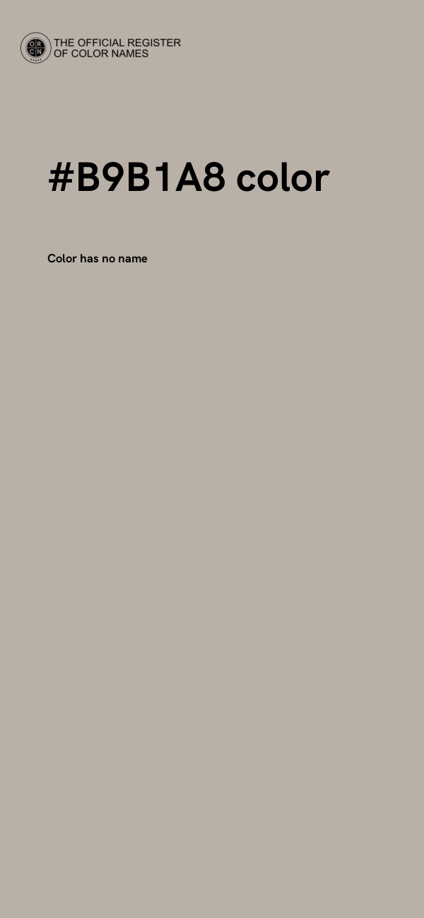 #B9B1A8 color image