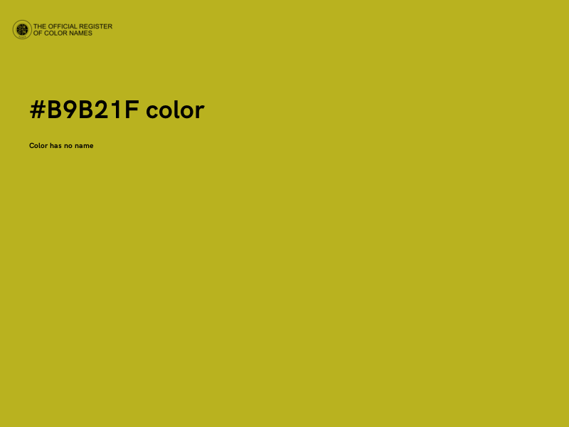 #B9B21F color image
