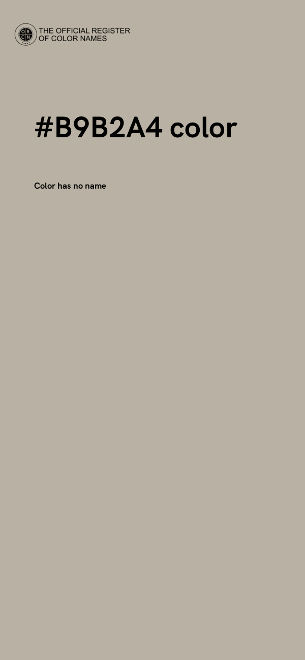 #B9B2A4 color image