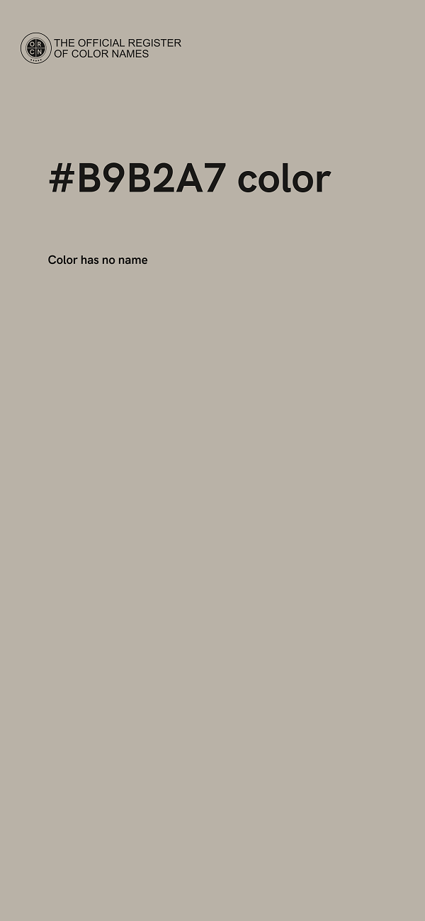 #B9B2A7 color image