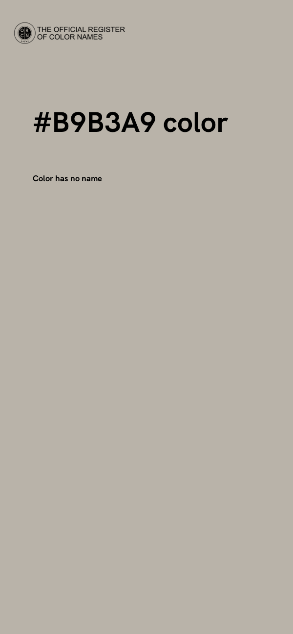 #B9B3A9 color image