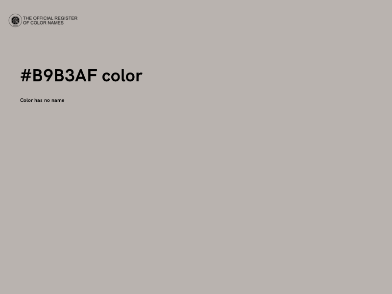#B9B3AF color image