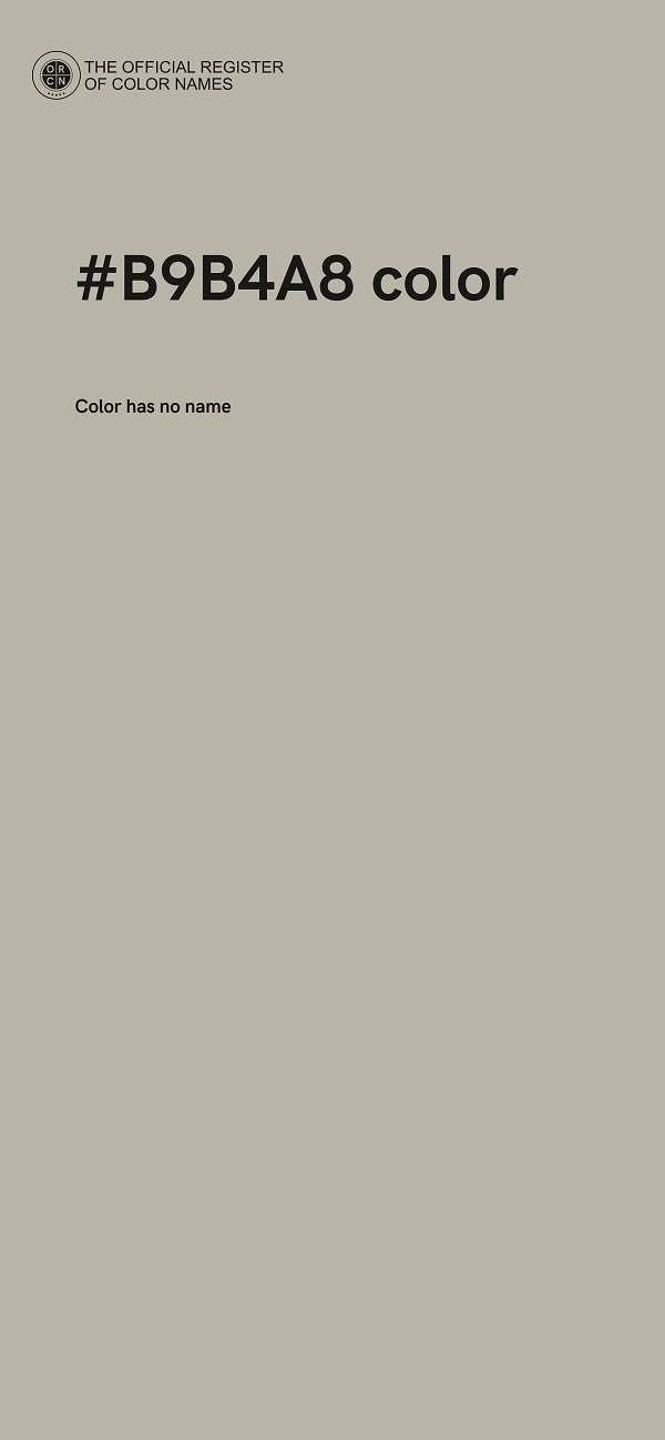 #B9B4A8 color image