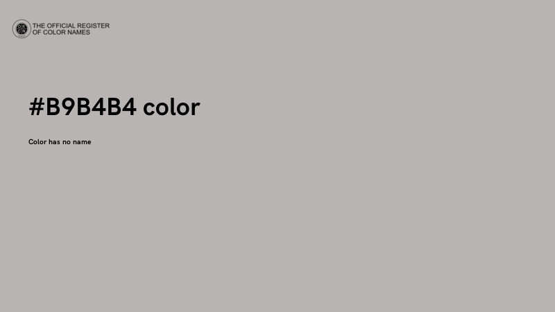 #B9B4B4 color image