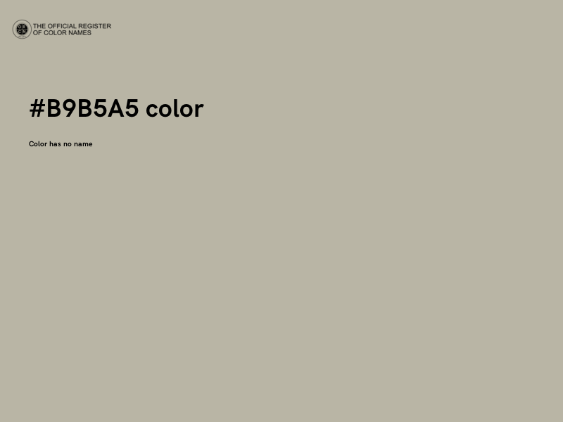 #B9B5A5 color image