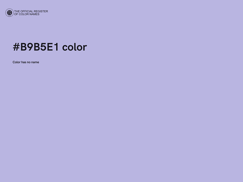 #B9B5E1 color image