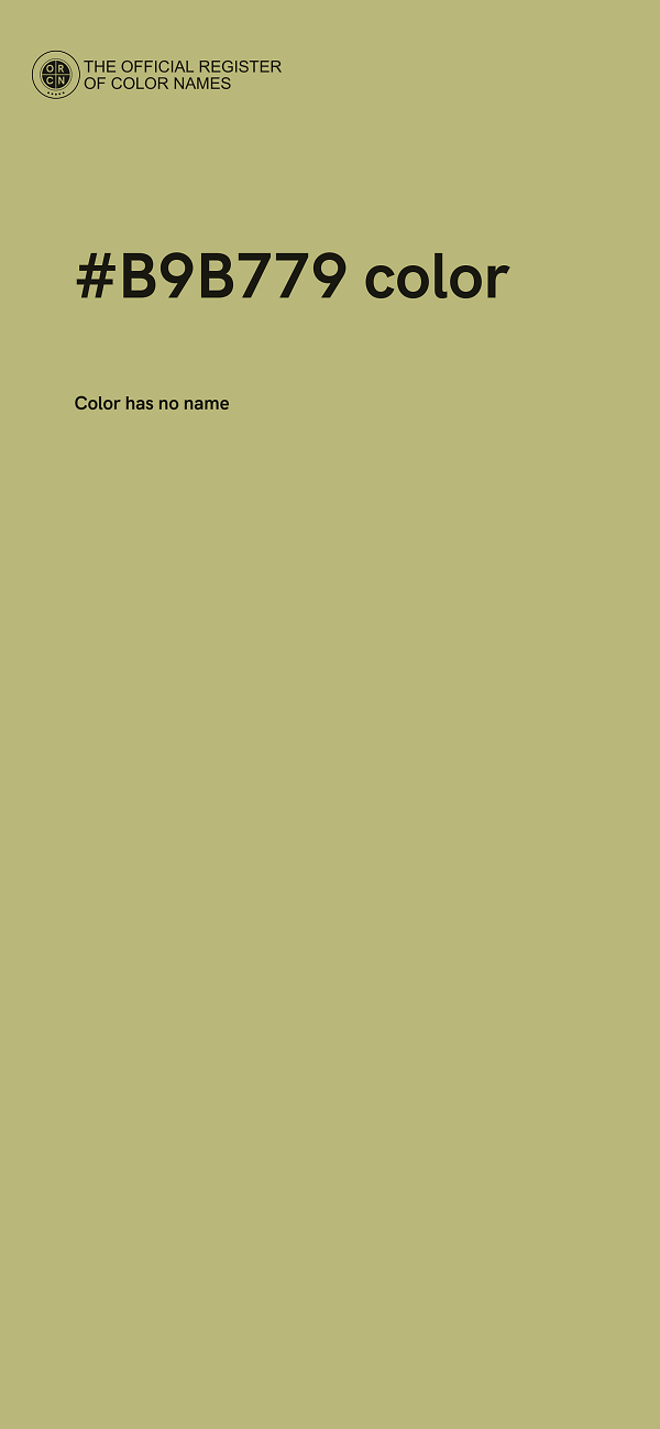 #B9B779 color image