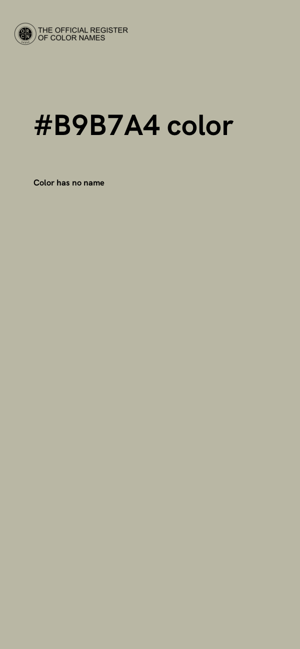 #B9B7A4 color image