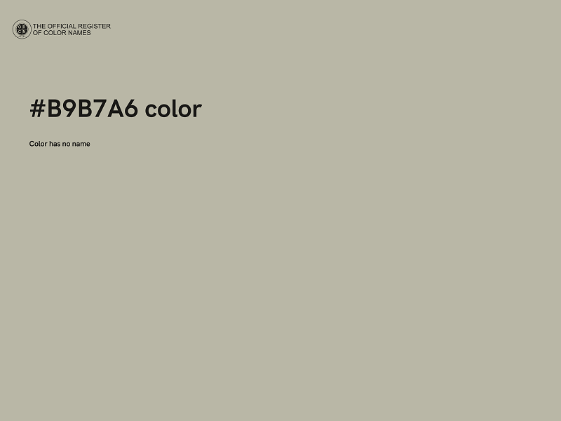 #B9B7A6 color image