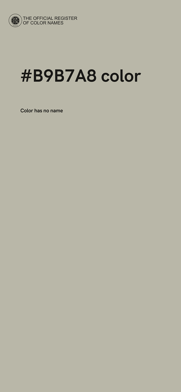 #B9B7A8 color image