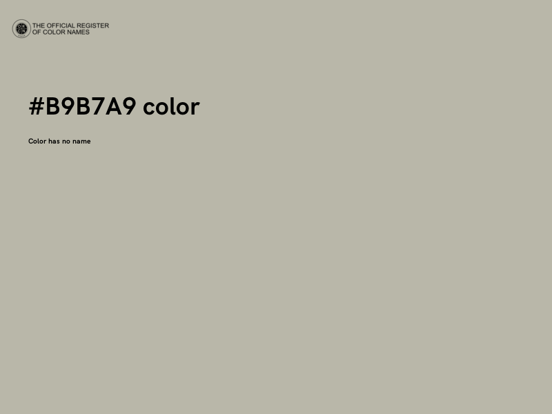 #B9B7A9 color image