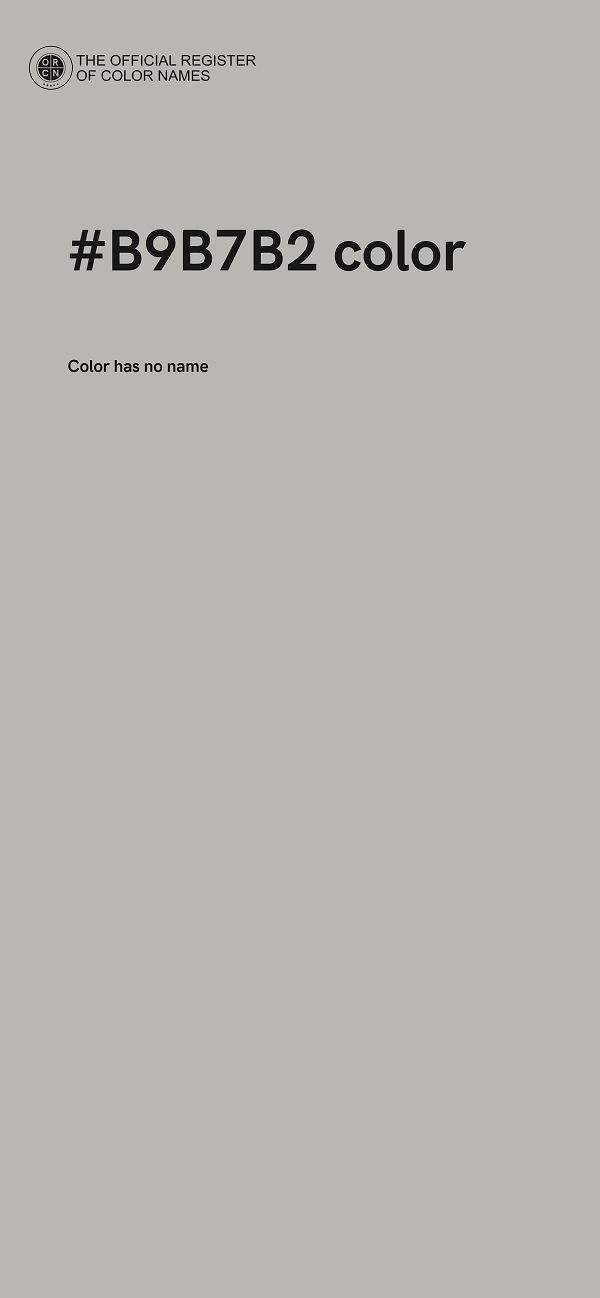 #B9B7B2 color image