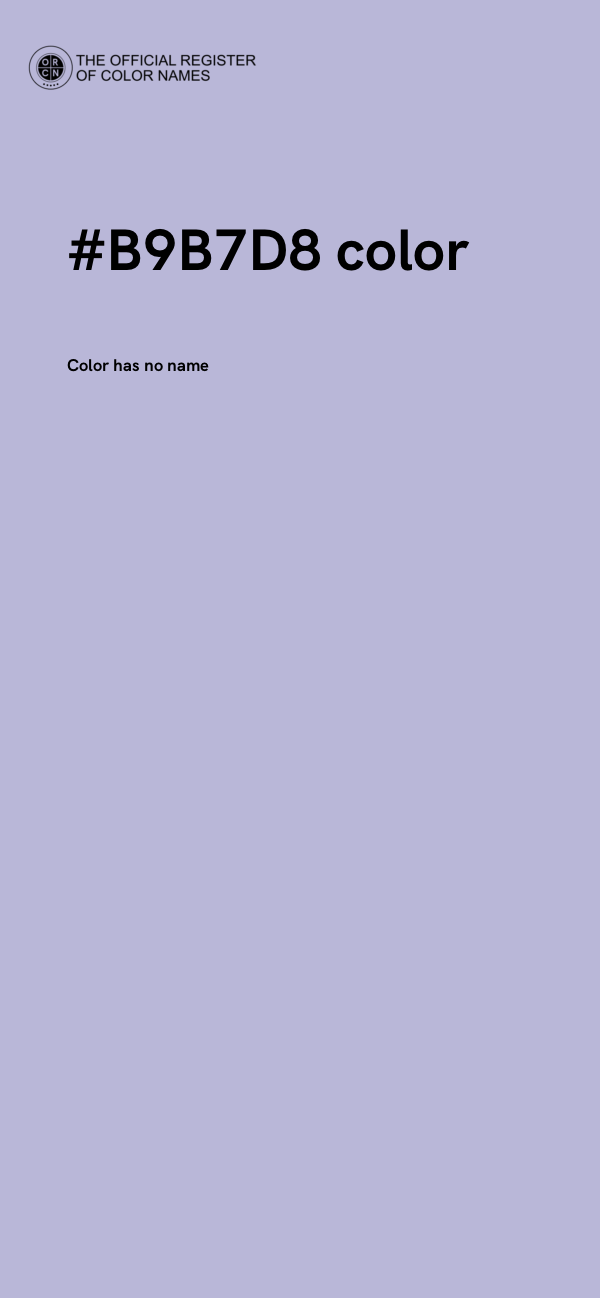 #B9B7D8 color image