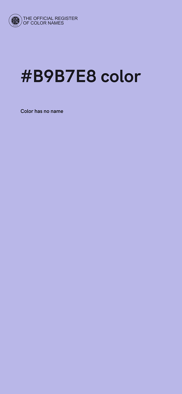 #B9B7E8 color image