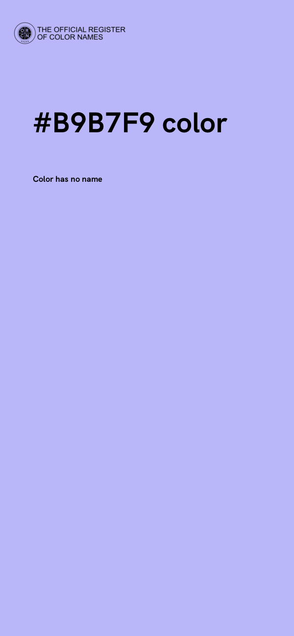 #B9B7F9 color image