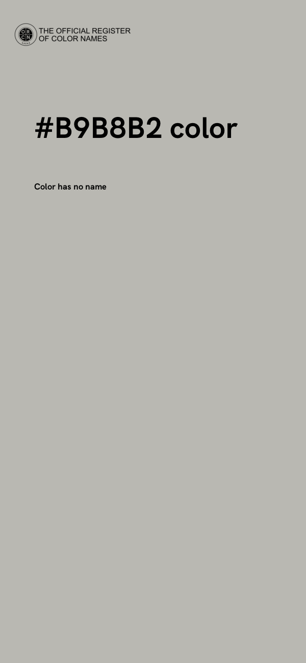 #B9B8B2 color image