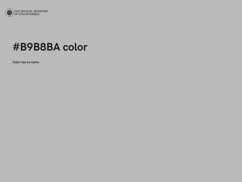 #B9B8BA color image