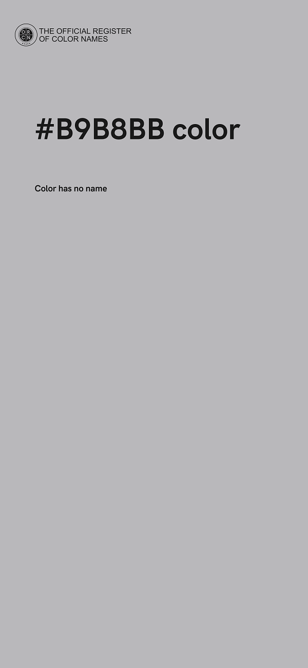 #B9B8BB color image