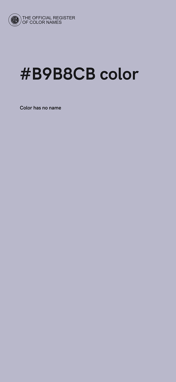 #B9B8CB color image