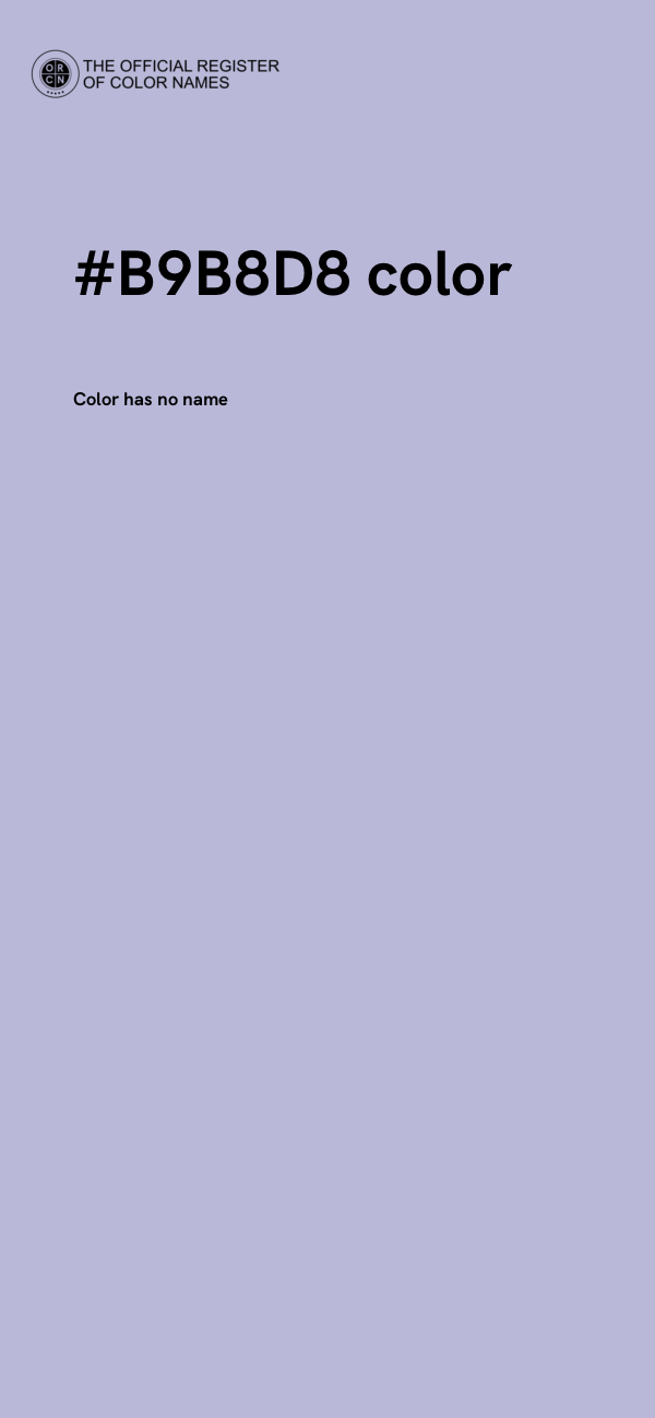 #B9B8D8 color image