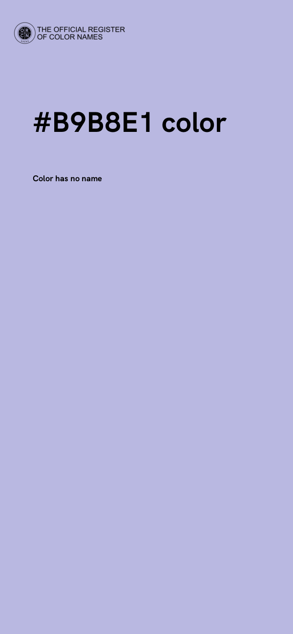 #B9B8E1 color image