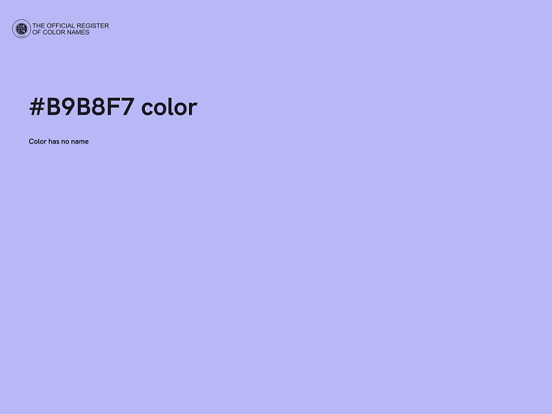 #B9B8F7 color image