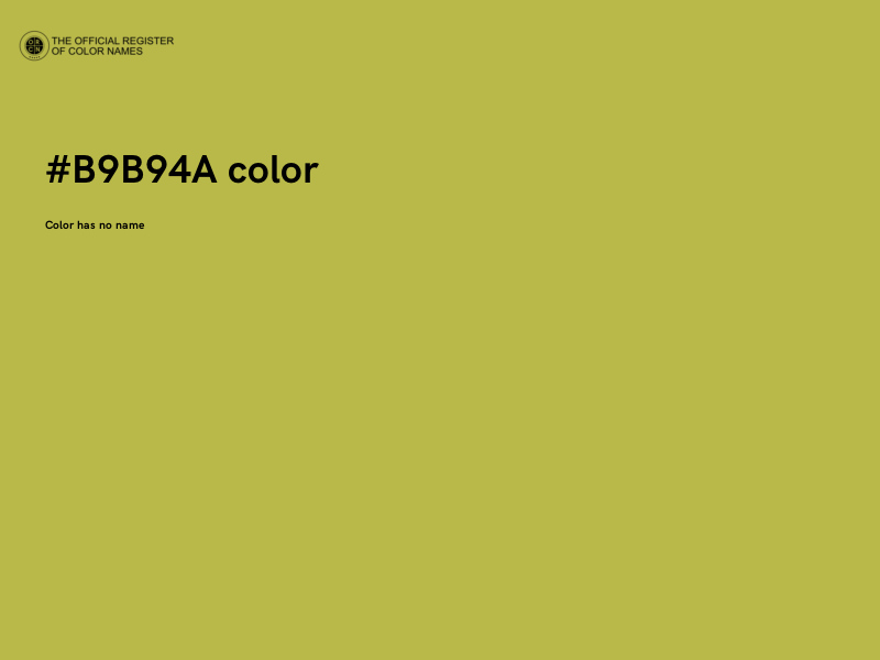 #B9B94A color image