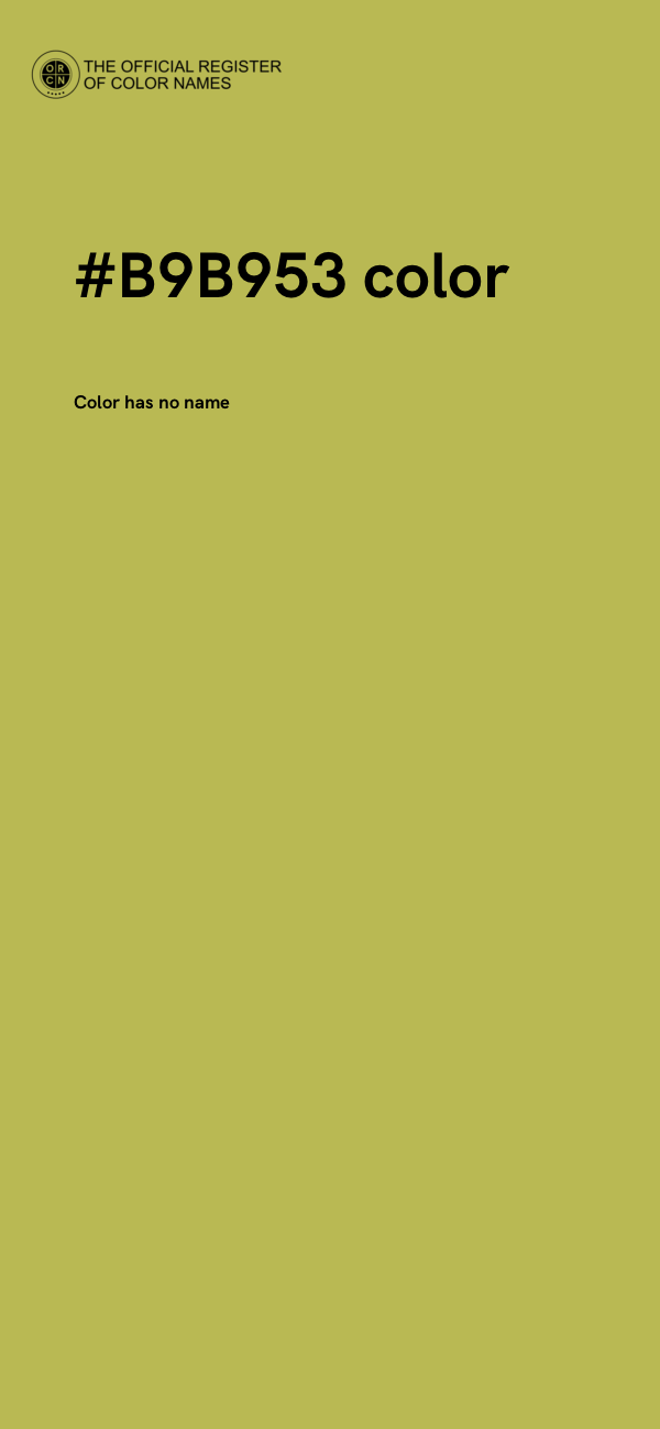 #B9B953 color image