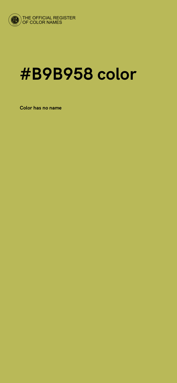 #B9B958 color image