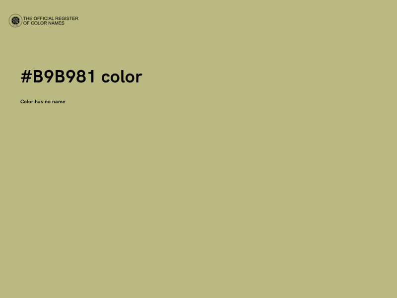 #B9B981 color image
