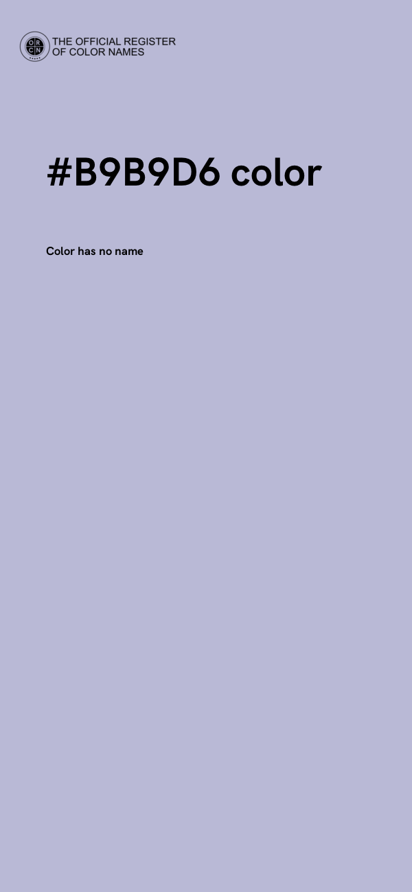 #B9B9D6 color image