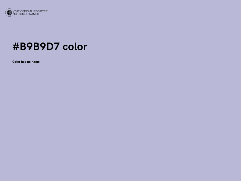 #B9B9D7 color image