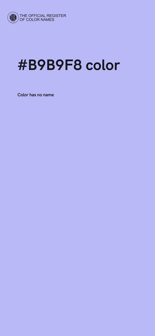 #B9B9F8 color image