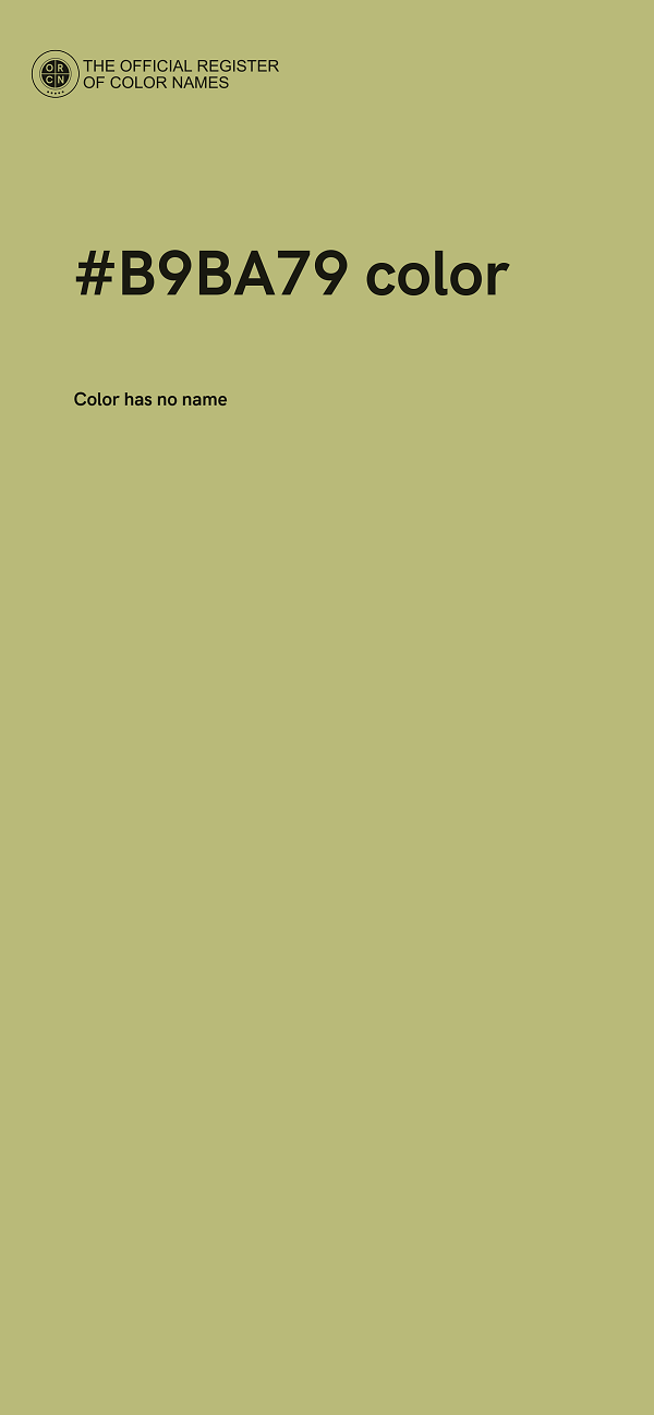 #B9BA79 color image